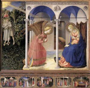 Anunciação, Wikimédia, Fra Angelico (1435)